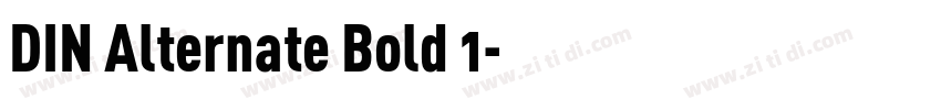 DIN Alternate Bold 1字体转换